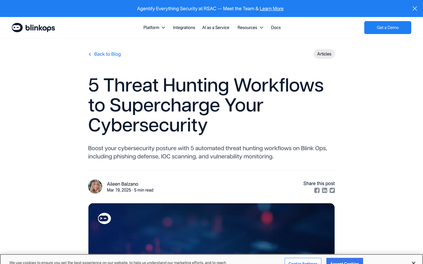 Blink Ops blog: threat hunting workflows